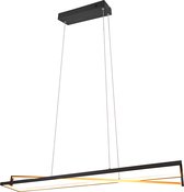 LED Hanglamp - Torna Ediyon - 35W - Aanpasbare Kleur - Dimbaar - Rechthoek - Mat Zwart - Aluminium