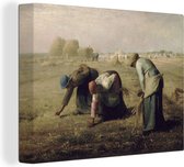 Canvas Schilderij De arenleesters - schilderij van Jean-François Millet - 80x60 cm - Wanddecoratie