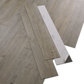 ARTENS - Revêtement de sol PVC - lames autocollantes - effet bois - marron/gris - 1,1 m²/5 lames