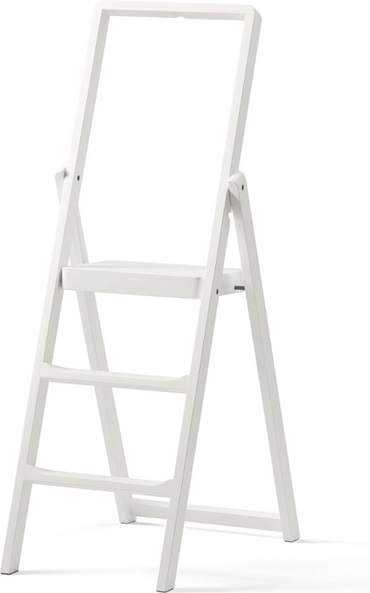 Step ladder - wit (gebeitst)