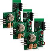3x kwmobile 433 MHz zender- en ontvanger radio module - Compatibel met Arduino en Raspberry Pi - Draadloze zendermodules