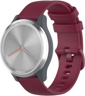 Bracelet de montre Strap-it 18 mm - Bracelet en Siliconen pour Garmin Vivoactive 4s / Vivomove 3s / Venu 2s - Rouge foncé