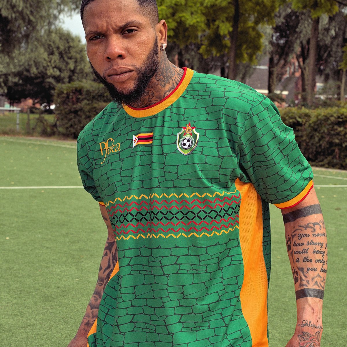 Zimbabwe Replica Voetbal jersey Groen 4XL