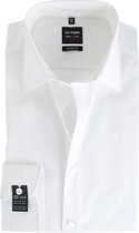 OLYMP Level 5 body fit overhemd - mouwlengte 7 - beige - Strijkvriendelijk - Boordmaat: 40