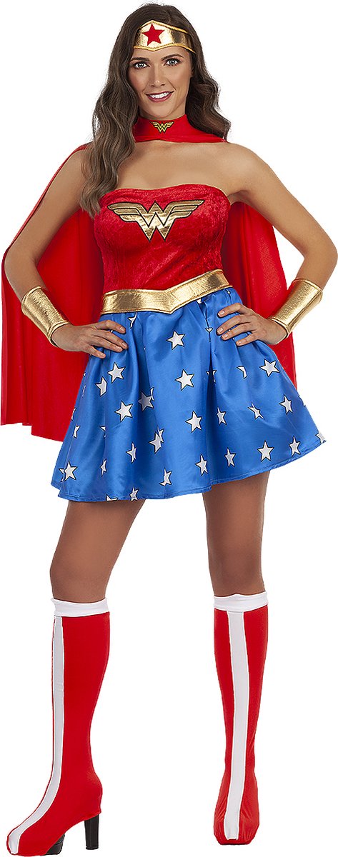 FUNIDELIA Sexy Wonder Woman kostuum voor vrouwen - Maat: L - Rood