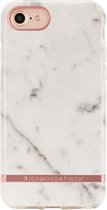 Richmond & Finch White Marble roze goud rose gold for iPhone 6 6s 7 8 SE 2020 SE 2022 - Wit