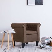 Medina Fauteuil met kussen stof bruin