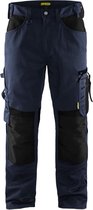 Blaklader Pantalon de travail sans poches à clous 1556-1860 - Bleu marine foncé/ Zwart - C60