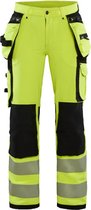 Blaklader Dames High Vis 4-weg stretch werkbroek 7197-1642 - High Vis Geel/Zwart - D19