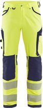 Blaklader High Vis werkbroek met 4-weg stretch zonder spijkerzakken 1197-1642 - High Vis Geel/Marineblauw - C60