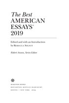 The Best American Series - The Best American Essays 2019