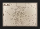 Houten stadskaart van Budel