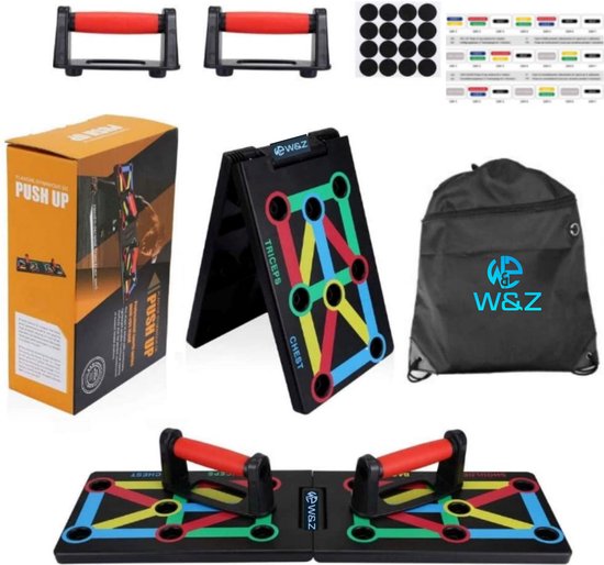 W&Z® Push up bord - Krachttraining - Fitness Set - Opdruksteunen - Push Up Board - W&Z