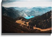 Walljar - Abies Lake - Muurdecoratie - Canvas schilderij