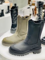 Winter Regenlaarzen - Laarzen - Platform Laarsjes voor Vrouwen - Zwart - Maat 38