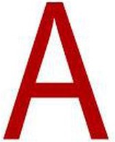 Mini letter A, rood wit 14 x 19 mm - 54/vel