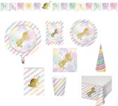 Feestpakket Unicorn Deluxe - Eenhoorn - Verjaardag - Feestartikelen - Versiering - Kinderfeestje