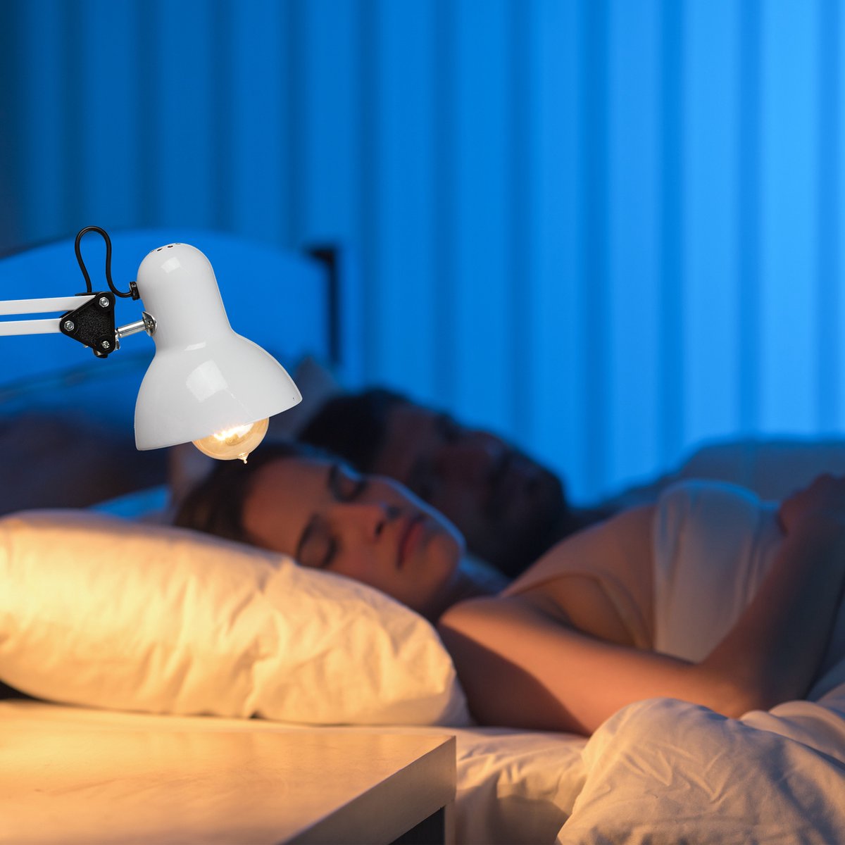 Relaxdays bureaulamp retro - wit - verstelbare tafellamp - bedlamp - nachtkastlamp E27