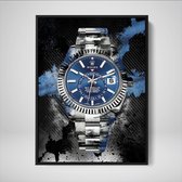 DEVICI Ingelijste Motiverende Wanddecoratie - Muurdecoratie - Rolex Sky-Dweller Solivagant - Ingelijste Canvas Wall Art Ingelijste Wanddecoratie Kantoor Ingelijste Kunstposters & Kunstprints