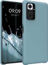kwmobile telefoonhoesje voor Xiaomi Redmi Note 10 Pro - Hoesje met siliconen coating - Smartphone case in arctisch blauw