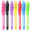 Onzichtbare pen- 7stuks- Diverse kleuren- Geheimschrift pen- Onzichtbare inkt- UV lampje UV lampje- UV pen- Geheime pen