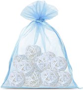 Organza Zakjes 13 x 18 cm | 25 stuk | Hemelsblauw | Cadeauzakjes Geschenkzakjes Cadeau Verpakking Geurzakjes Snoepzakjes Bruiloft decoratie