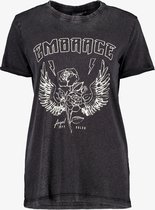 TwoDay dames T-shirt met opdruk - Zwart - Maat 3XL