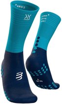 Compressport Mid Compression Socks - blauw - maat 35-38