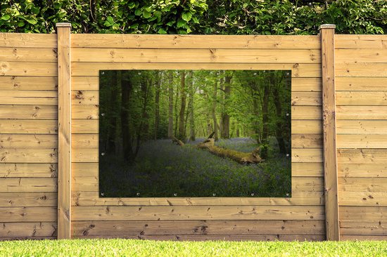 Décoration murale Fleurs - Forêt - Blauw - 180x120 cm - Poster jardin - Toile jardin - Poster extérieur