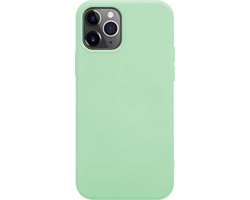 Ceezs Pantone siliconen hoesje geschikt voor Apple iPhone 12 Pro Max - beschermhoesje - backcover - silicone case - optimale bescherming - lichtgroen