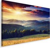Schilderij - Karpaten (Carpathian Mountains) Ukraine, Premium Print