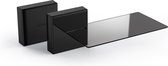 MELICONI GHOST CUBE SHELF Système de gestion des câbles - 1 cube et 1 étagère - Max. Poids: 3 kg - Noir