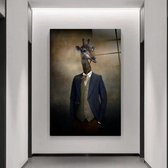 Wallyard - Glasschilderij Funny Animals - Wall art - Schilderij - 40x60 cm - Premium glass - Incl. muur bevestiging
