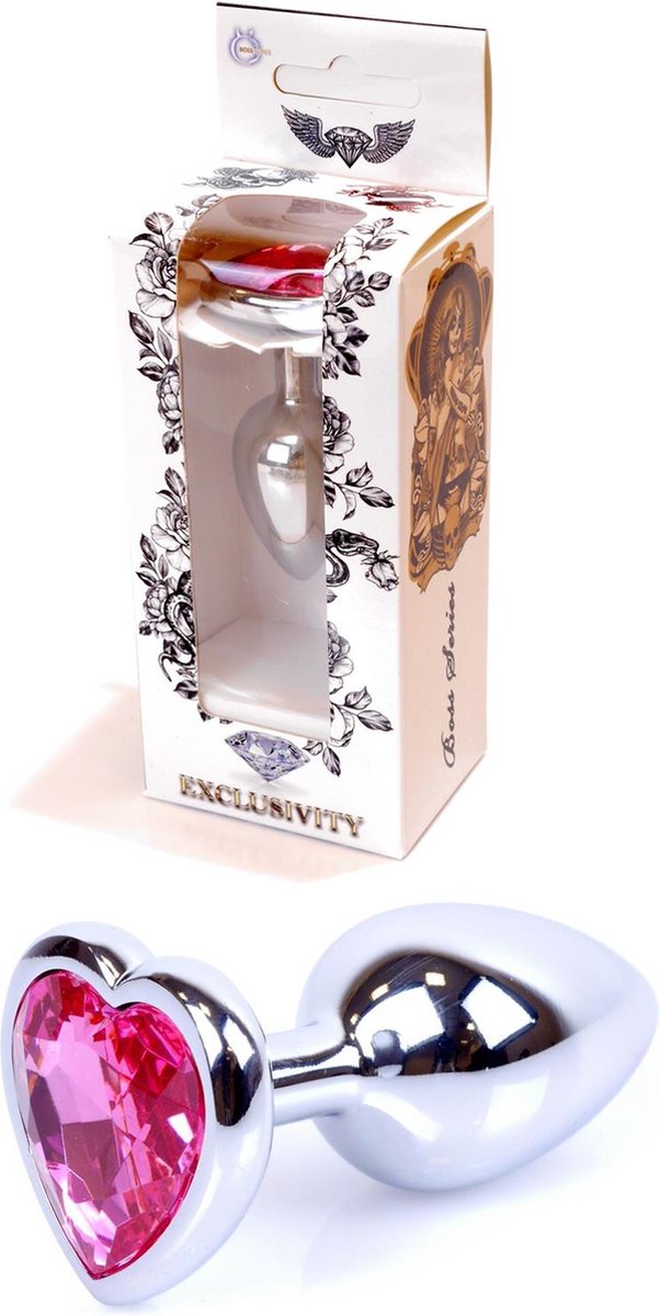 Goedkoopste Bossoftoys - 64-00044 - Plug - Silver - Anal - Heart - Pink