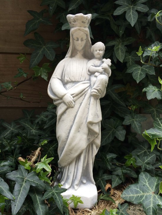 Maria met kind in de arm, vol steen, onbehandeld | bol