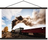 Affiche textielposter Beaucoup de vapeur au-dessus de la locomotive à vapeur 120x80 cm