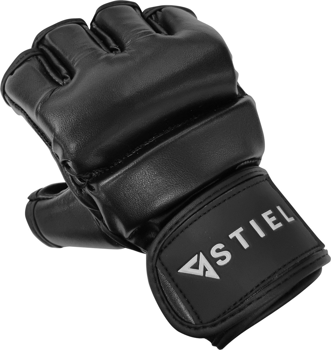 Stiel Grip MMA Handschoenen - PU - Zwart - S