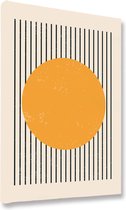 Akoestische panelen - Geluidsisolatie - Akoestische wandpanelen - Akoestisch schilderij AcousticBudget® - paneel met grafisch element - design 29 - 60x90 - Wanddecoratie - woonkame