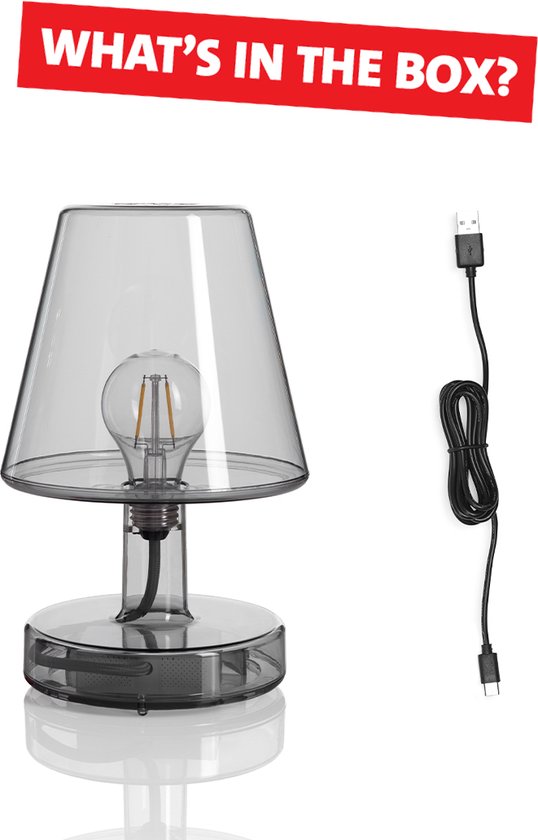 Fatboy Transloetje Oplaadbare Tafellamp - Camping Lamp - Bureau Lamp -  Grijs - Dimbaar... | bol.com