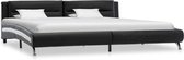 Decoways - Bedframe kunstleer zwart 160x200 cm