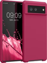 kwmobile telefoonhoesje voor Google Pixel 6 - Hoesje met siliconen coating - Smartphone case in fuchsia