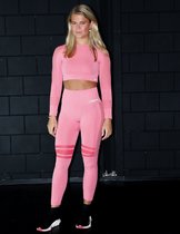 Xtreme Gym - Roze Legging / Long Sleeve Naadloos 2 Delig Set