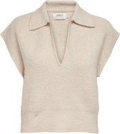 ONLY  Mayse S/L Polo Pullover Knt Pumice Stone BEIGE M