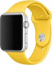 Rubberen sport bandje voor de Geschikt voor Apple Watch 42mm - 44mm M/L - Geel 1|2|3|4|5|6|7