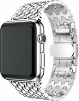 RVS zilver metalen bandje / armband voor de Geschikt voor Apple Watch / geschikt voor Apple Watch 38mm - 40mm