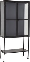 Kast | glas | zwart | 80x40.8x (h)170.5 cm