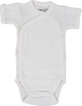 Lodger Romper Korte Mouw maat 62 - Romper - 100% Katoen - Perfecte Pasvorm - Hydrofiel - Luchtig - Handige Overslag - 2-4M - Beige