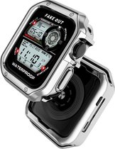 DrPhone – Étui de protection pour montre IOS – Résistant aux chocs et à l'eau – Convient à la montre IOS (38, 40 et 41 mm) – Argent