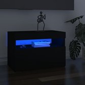 Decoways - Tv-meubelen 2 stuks met LED-verlichting 60x35x40 cm zwart