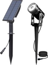 Zonne-energie Spotlight - 2 Warm Witte Lichten - Zonnepaneel - Buitenverlichting - Landschap Yard Tuin Boom - Afzonderlijk Lamp